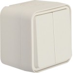 Hager WNC042B Hager Serienschalter Aufputz W.1 in polarweiß mit IP55 Schutzart 