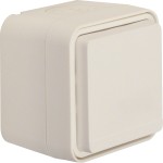 Hager WNC140B SCHUKO Steckdose 1-fach mit Klappdeckel für Aufputzmontage, IP55, mit Steckklemmen weiß 