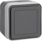 Hager WNC157 Blindverschluss Aufputz W.1 mit Schutzart IP55 in Grau, passend für Hager Systeme 
