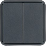 Hager WNT944 Wippe 2fach für Taster BA AP, W.1 IP55, grau 
