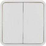 Hager WNT944B Wippe 2fach für Taster BA AP, W.1 IP55, polarweiß 