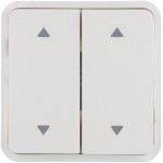 Hager WNT974B Wippe 2fach für Taster BA AP, Bedruckung 2 Pfeile oben/unten, W.1 IP55, p.weiß 