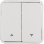 Hager WNT982B Wippe 2fach für Taster BA AP, Bedruckung Pfeile unten, W.1 IP55, p.weiß 