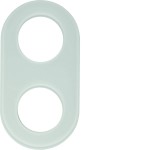 Hager WTD7200GWG Rahmen 2fach Serie Glas polarweiß geeignet zur Abdeckung von Schaltern oder Steckdosen 