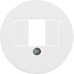 Hager WTF4000WG Zentralstück mit TAE-Ausschnitt 1930/Glas in polarweiß glänzend 