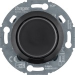 Hager WTN4011BG Universal-Drehdimmer mit Zentralstück (R, L, C, LED), Serie 1930/Glas, schw. gl. 