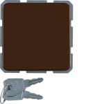 Hager WWS1115BR Hager Steckdose SCHUKO mit Klappdeckel und Schloss, wassergeschützt, Aufputz 