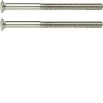 Hager WZA9093 Zweilochschraube mit Linse aus Edelstahl matt, 2 x M3,5 x 50 mm, passend für System TS 