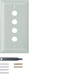 Hager WZD6400GT Glasabdeckplatte 4-fach klar mit umlaufender Facette passend für System TS 