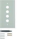 Hager WZD7400GW Glasabdeckplatte 4-fach polarweiß glänzend passend für System TS von 