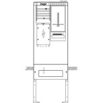 Hager ZAS175HH1 Zähleranschlusssäule 175 universZ 1 Zählerplatz 3-Punkt 5-polig 