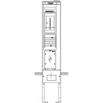 Hager ZAS202CK9 Zähleranschlusssäule 202 universZ 1 Zählerplatz 3-Punkt 5-polig 