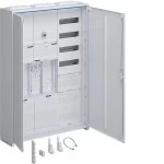 Hager ZB33ET225W1T Komplettschrank universell mit 2 ZP, BKE-I, APZ, VT5, Höhe 1100 mm, 3-feldrig, Aufputz