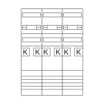 Hager ZL3EH66 Komplettfeld universZ 6 Zählerplätze BKE-I Hauptschalter 1050mm 3-feldig 