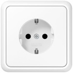 JUNG 51520WW SCHUKO®-Steckdose, 16 A 250 V ~, mit Rahmen, Duroplast, Serie CD, alpinweiß
