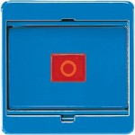 Jung 561GLBL Abdeckung mit Glasscheibe Serie CD blau (mit blauer Wippe) 