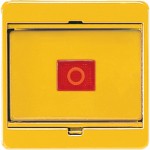 Jung 561GLGE Abdeckung mit Glasscheibe Serie CD gelb (mit gelber Wippe) 