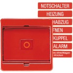 Jung 561GLRT Abdeckung mit Glasscheibe Serie CD rot (mit roter Wippe) 