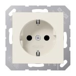 Jung A1520KI SCHUKO Steckdose 16A 250V integrierter erhöhter Berührungsschutz SAFETY+ Duroplast Serie AS cremeweiß 