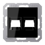 Jung A1569-25WESW Abdeckung (gerastet) für Modular-Jack-Steckbuchsen 2-fach EMT AMP MTRJ Thermoplast Serie A schwarz 