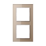 Jung AC582GLCH Glasrahmen 2-fach senkrechte und waagerechte Montage Glas A CREATION champagner 