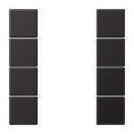 Jung AL2504TSAD Tastensatz 4-fach F50 Serie LS dark (lackiertes Aluminium) 