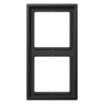 Jung AL2982D Rahmen 2-fach senkrechte und waagerechte Montage Aluminium lackiert LS 990 dark (lackiertes Aluminium) 