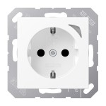 Jung BTA1521SEWWM JUNG HOME Schuko Steckdose 16A 250V Energy Schraubklemmen mit Funktionsanzeige integrierter erhöhter Berührungsschutz SAFETY+ Thermoplast 