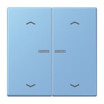 Jung BTLC17102P256 JUNG HOME Taster 2-fach mit Pfeilsymbolen Serie LS bleu céruléen 59 