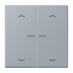 Jung BTLC17102P257 JUNG HOME Taster 2-fach mit Pfeilsymbolen Serie LS gris clair 59 