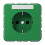 Jung CD1520BFKINAGN SCHUKO Steckdose 16A 250V mit Schriftfeld integrierter erhöhter Berührungsschutz SAFETY+ Thermoplast Serie CD grün (für SV) 
