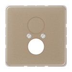 Jung CD562GB Abdeckung für 2 Rundsteckverbinder bis 18,5mm Ø Aluminium eloxiert Serie CD gold-bronze 