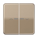 Jung CD595KO5PGB Wippe 2-fach mit Lichtleiter mit Pfeilsymbolen Aluminium eloxiert Serie CD gold-bronze 