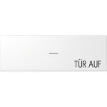 Jung ES2993KO5DHWW Großflächenwippe (70x212,4mm) mit Lichtleiter Text Tür auf waagerecht Serie LS alpinweiß (lackierter Edelstahl) 