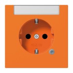 Jung LS1520INAKOO SCHUKO Steckdose 16A 250V mit Funktionsanzeige mit Schriftfeld integrierter erhöhter Berührungsschutz SAFETY+ Thermoplast Serie LS orange 