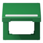 Jung LS990BFNAKLGN Klappdeckel mit Rückstellfeder mit Schriftfeld Thermoplast Serie LS grün (für SV) 