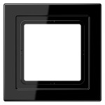 Jung LSD981SW Rahmen 1-fach senkrechte und waagerechte Montage Duroplast LS-DESIGN schwarz 