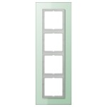 Jung LSP984GLAS Glasrahmen 4-fach senkrechte und waagerechte Montage Glas LS PLUS mattweiß 