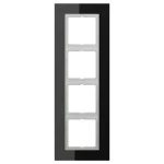 Jung LSP984GLSW Glasrahmen 4-fach senkrechte und waagerechte Montage Glas LS PLUS schwarz 