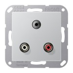 Jung MAA1011AL Multimedia-Anschlusssystem Cinch Audio / Miniklinke 3,5mm Serie A aluminium 