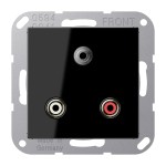 Jung MAA1011SW Multimedia-Anschlusssystem Cinch Audio / Miniklinke 3,5mm Serie A schwarz 