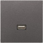 Jung MAAL1122AN Multimedia-Anschlusssystem USB 2.0 Serie LS anthrazit (lackiertes Aluminium) 