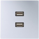 Jung MAAL1153 Multimedia-Anschlusssystem 2xUSB 2.0 Serie LS Aluminium 