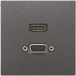 Jung MAAL1173AN Multimedia-Anschlusssystem HDMI / VGA Serie LS anthrazit (lackiertes Aluminium) 