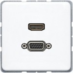 Jung MACD1173WW Multimedia-Anschlusssystem HDMI / VGA Serie CD alpinweiß 
