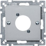 Merten 468960 Zentralplatte für Audio-Steckverbinder XLR aluminium System M 