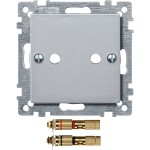 Merten 469360 Zentralplatte mit High-End Lautsprecher-Steckverbinder aluminium System M 