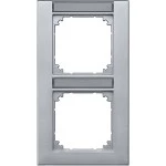 Merten 476260 M-PLAN-Rahmen 2-fach beschriftbar senkrechte Montage aluminium 