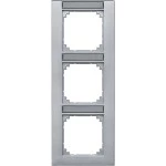 Merten 476360 M-PLAN-Rahmen 3-fach beschriftbar senkrechte Montage aluminium 