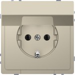 Merten MEG2310-6033 Schuko-Steckdose mit Klappdeckel Berührungsschutz Steckklemmen Sahara System Design 